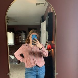 american eagle striped button down